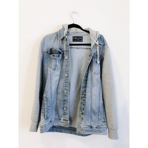 EMPYRE Hooded Sweatshirt Jean Jacket